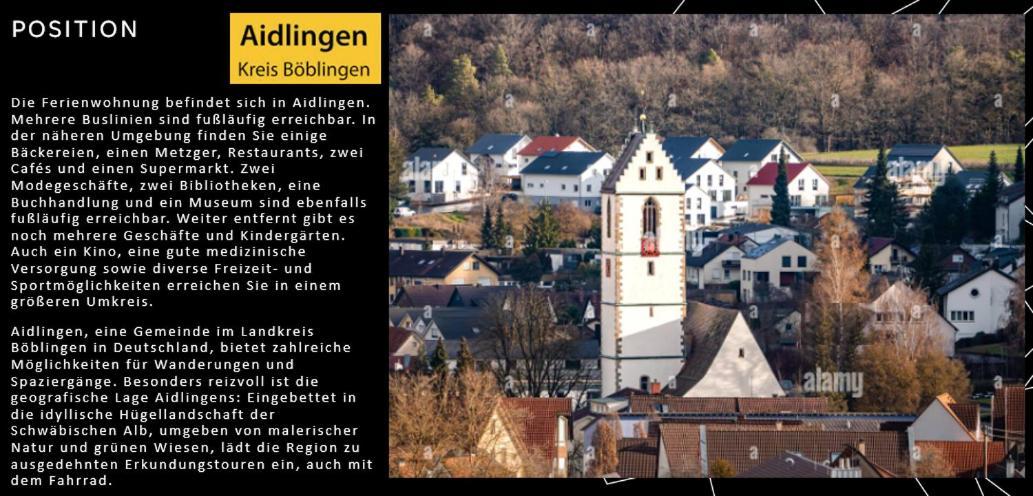 Stylisches Maybach Appartement Mit Terrasse Fuer 5 Personen, 5 Betten, Grosse Kochinsel, Homeoffice Mit 250Mbit Wlan Aidlingen Luaran gambar